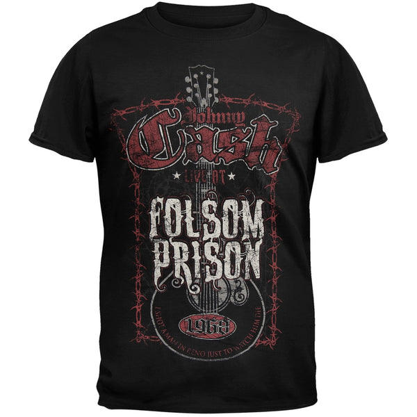 Johnny Cash - Folsom Prison Black T-Shirt