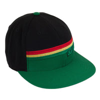Bob Marley - Green Rasta Stripe Fitted Cap