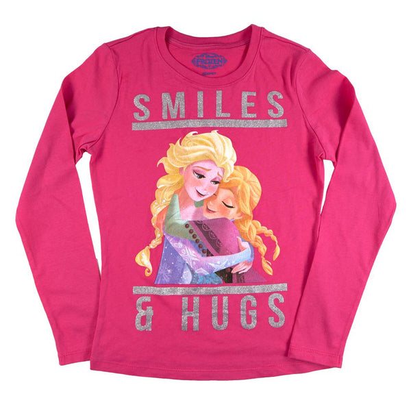 Frozen - Smiles & Hugs Girls Youth Long Sleeve T-Shirt