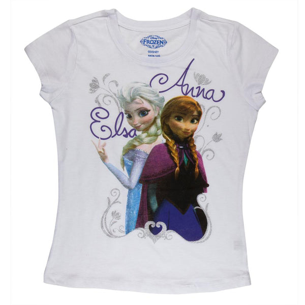 Frozen - Back to Back Girls Youth Capsleeve T-Shirt