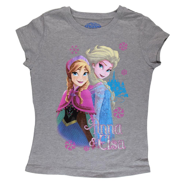 Frozen - Anna & Elsa Castle Girls Youth Cap Sleeve T-Shirt
