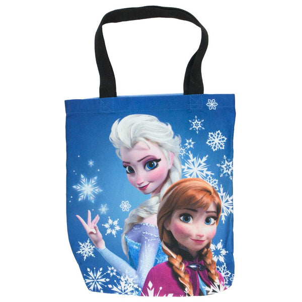 Frozen - Elsa & Anna Standing In Snowflakes Tote Bag