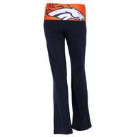 Denver Broncos - Flip Down Waistband Logo Juniors Yoga Pants