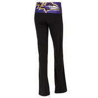 Baltimore Ravens - Flip Down Waistband Logo Juniors Yoga Pants