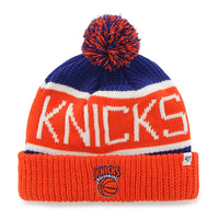 New York Knicks - Logo Calgary Orange and Royal Pom Pom Beanie