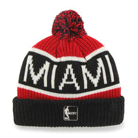 Miami Heat - Logo Calgary Black and Red Pom Pom Beanie