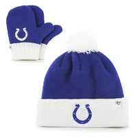 Indianapolis Colts - Logo Bam Bam Toddler Pom Pom Beanie and Mitten Set