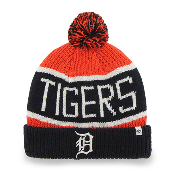 Detroit Tigers - Logo Calgary Black and Orange Pom Pom Beanie