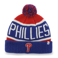 Philadelphia Phillies - Logo Calgary Blue and Red Pom Pom Beanie