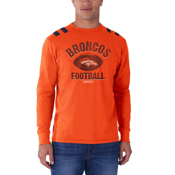 Denver Broncos - Football Logo Bruiser Premium Long Sleeve T-Shirt