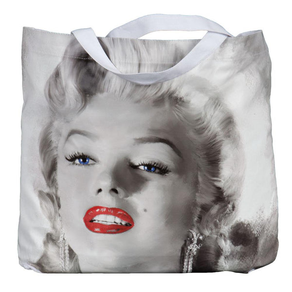 Marilyn Monroe - Red Lips Portrait Tote Bag