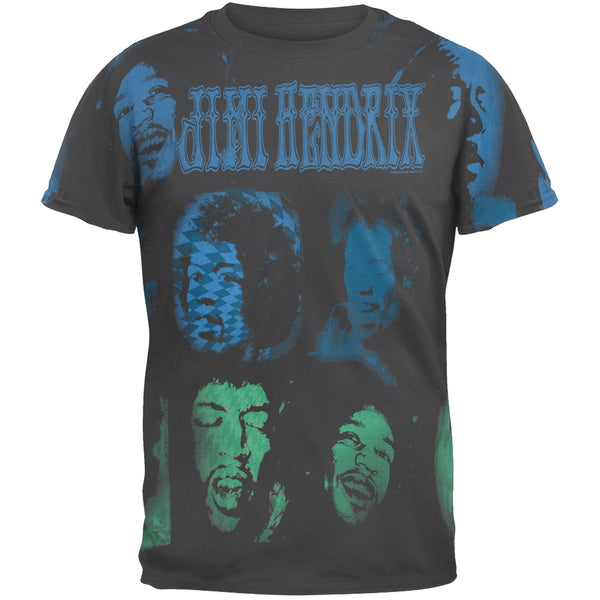 Jimi Hendrix - Jimi Faces All Over T-Shirt