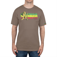 Rastafari - Lion Rasta Stripe Adult T-Shirt