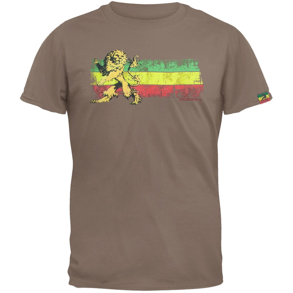 Rastafari - Lion Rasta Stripe Adult T-Shirt