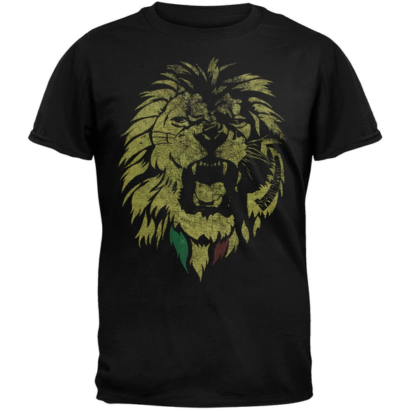 Rastafari - Distressed Lion Soft Adult T-Shirt