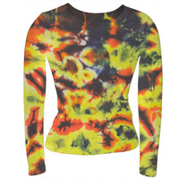 Smokey Flame - Juniors Long Sleeve Babydoll