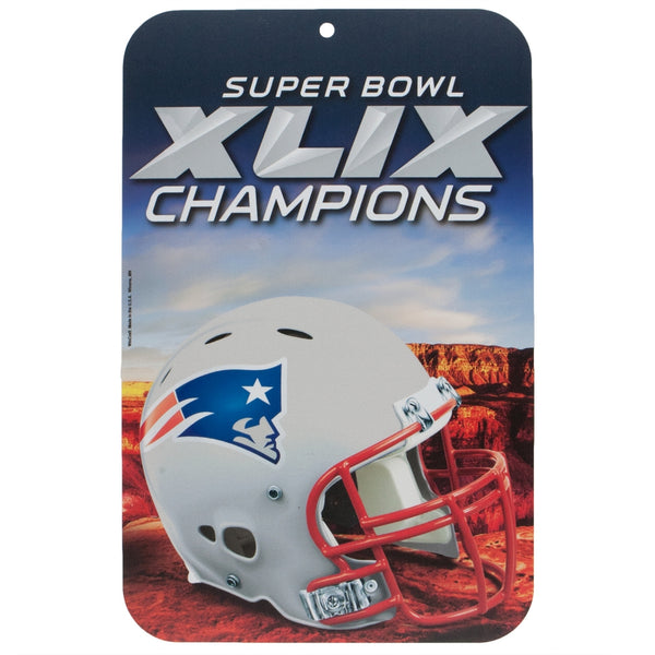 New England Patriots - Helmet Logo Super Bowl 49 Champions Locker Room Sign