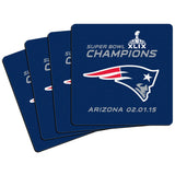 New England Patriots - Logo Super Bowl 49 Champs 4 Pack Neoprene Coasters