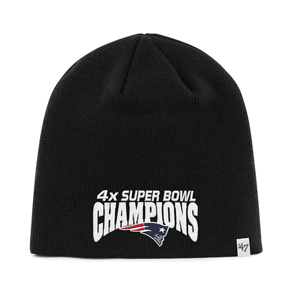 New England Patriots - Four Time Super Bowl Champions Black Beanie