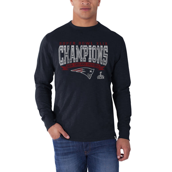 New England Patriots - Super Bowl 49 Champions Logo Scrum Long Sleeve T-Shirt
