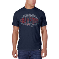 New England Patriots - Four Time Champions Football Logo Navy Premium T-Shirt